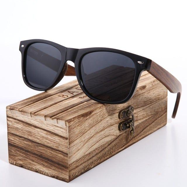 ezy2find Sun Glasses Matte Black / Wood Wood Sunglasses Polarized Men Glasses for men