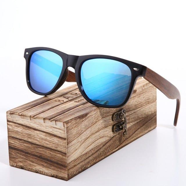 ezy2find Sun Glasses Sky Blue / Wood Wood Sunglasses Polarized Men Glasses for men