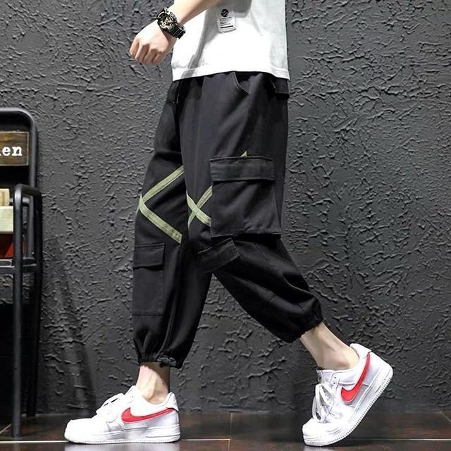 ezy2find sweat pants Asian Size S / 25 Hip Hop Sweat Pants Embroidery Japanese Style
