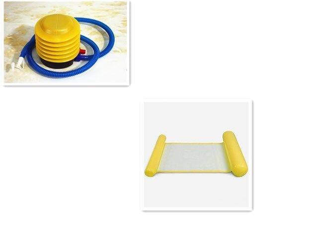 ezy2find swiming or beach floating seat Yellow+ air Inflation Inflatable Swimming Pool Chair Floating Bed Lounger