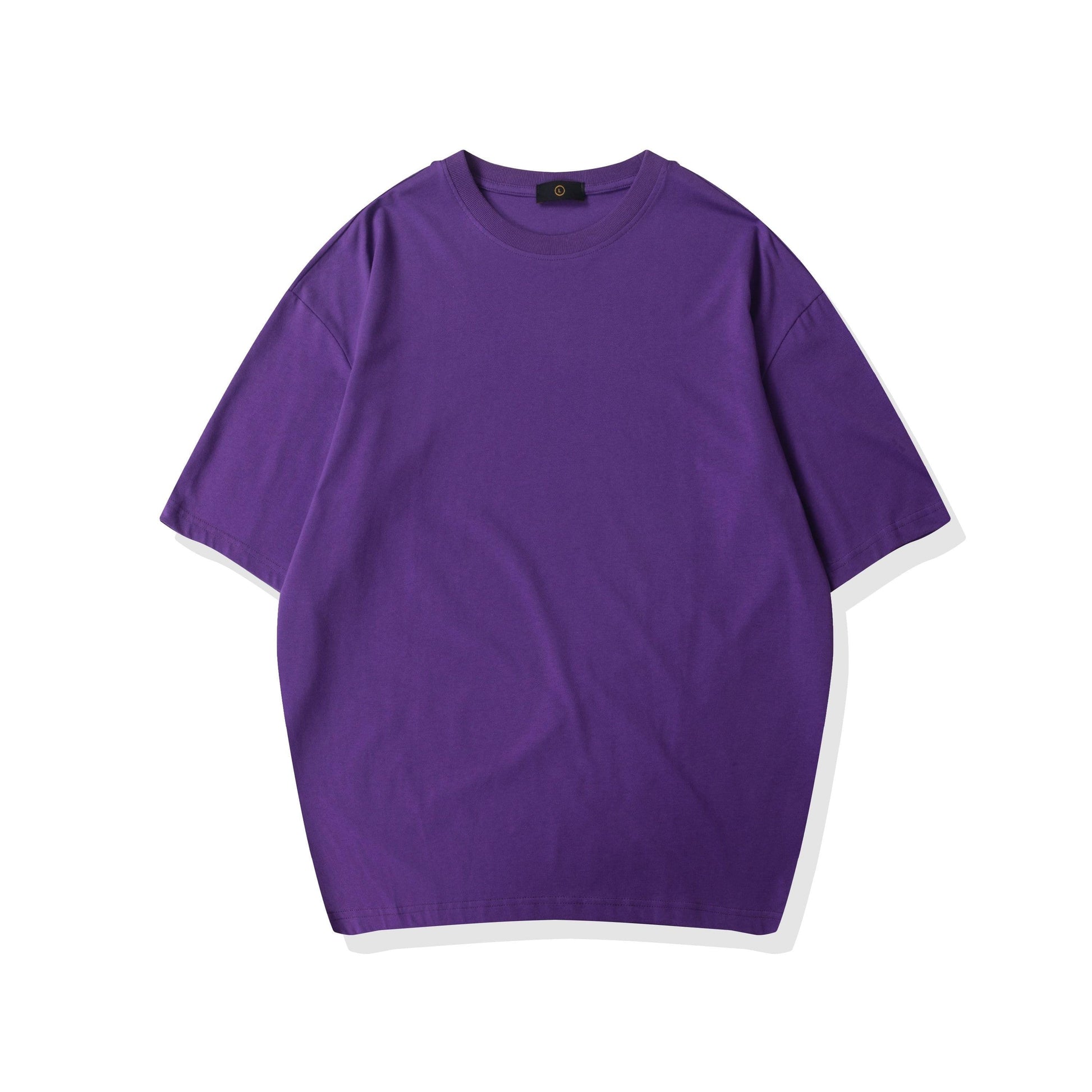 ezy2find T Shirt Purple / S Solid color short-sleeved T-shirt bottoming shirt