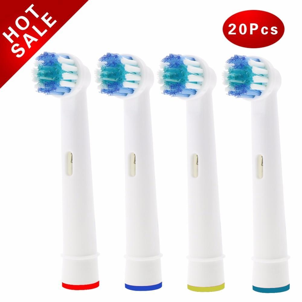 ezy2find tooth brush heads 20pcs Brush Heads For Oral-B Electric Toothbrush Fit Advance Power/Pro Health/Triumph/3D Excel/Vitality Precision Clean