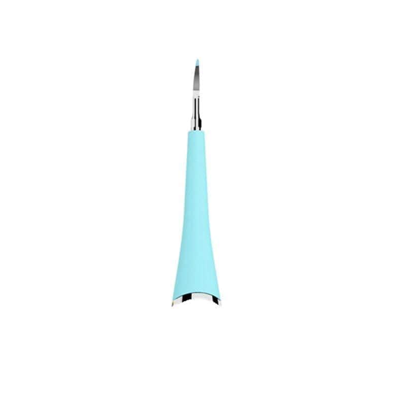 ezy2find tooth scaler Blue Brush head / 1pc Portable Electric Sonic Dental Scaler Tooth Calculus Remover Tooth Stains Tartar Tool Dentist Whiten Teeth Health Hygiene white
