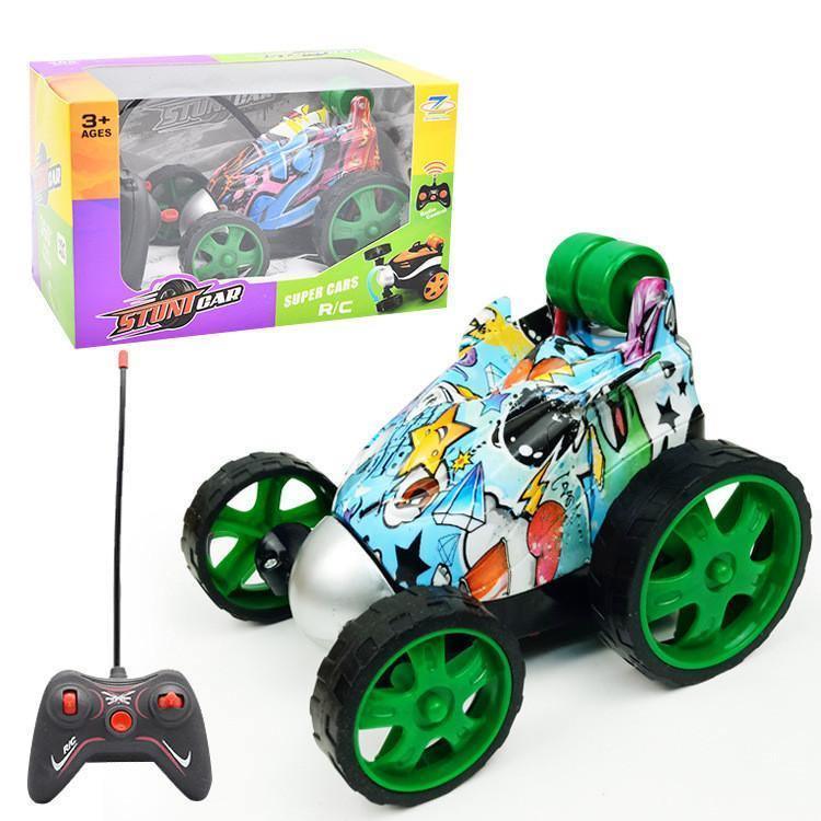 ezy2find toys Camouflage green 4571 factory remote control rollover Stunt Car rollover cart boy children''s stand hot selling electric toys