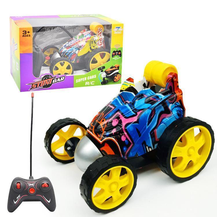 ezy2find toys Camouflage yellow 4571 factory remote control rollover Stunt Car rollover cart boy children''s stand hot selling electric toys