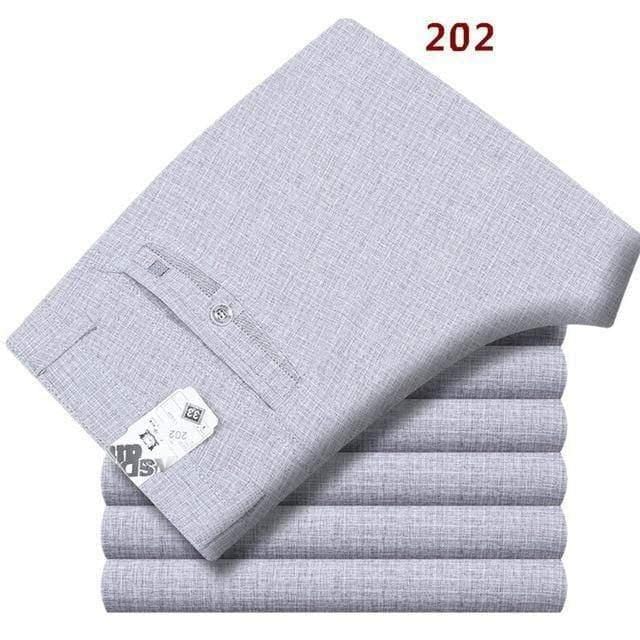 ezy2find trousers 202 beige grey / 30 Suit Pants For Men Loose Men Dress Pants Classic Straight Formal