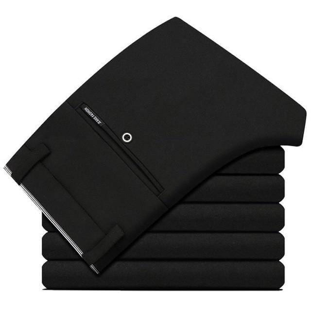 ezy2find trousers 888 Black / 28 Suit Pants Fashion Elegant Mens Dress Pants Solid Color
