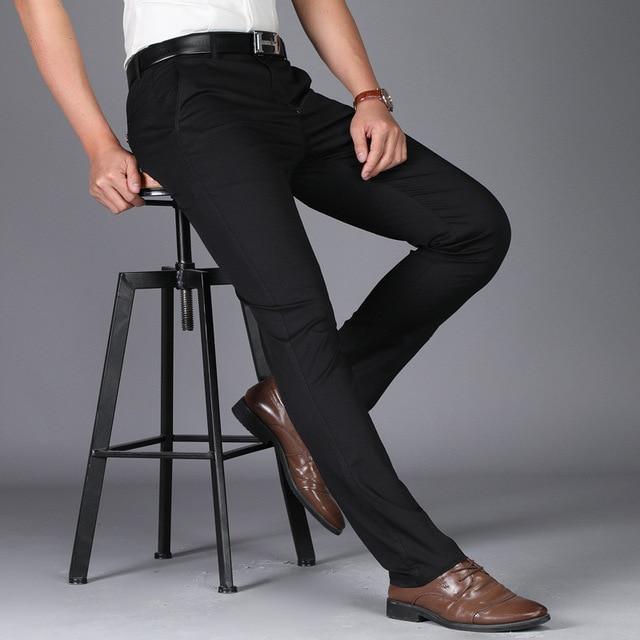 ezy2find trousers Black / 40 men suit pants casual office high quality trousers business pants