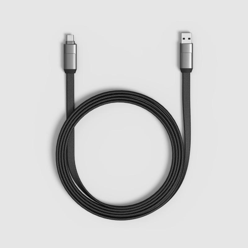 ezy2find usb Silver150cm Data Cable 6 in 1 Multifunctional USB Mobile Phone Charging Cable
