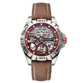 ezy2find watch Red Leather 1 Titanium Case 2020 Top Brand Luxury Men's Watches Skeleton Automatic Mechanical Watch for Men Waterproof
