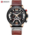 ezy2find watch rose black watch / China CURREN Casual Sport Watches for Men Blue Top Brand Luxury Military Leather Wrist Watch Man Clock Fashion Chronograph Wristwatch