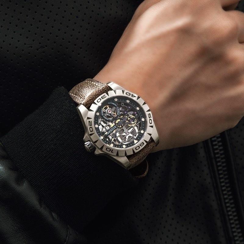 ezy2find watch Titanium Case 2020 Top Brand Luxury Men's Watches Skeleton Automatic Mechanical Watch for Men Waterproof
