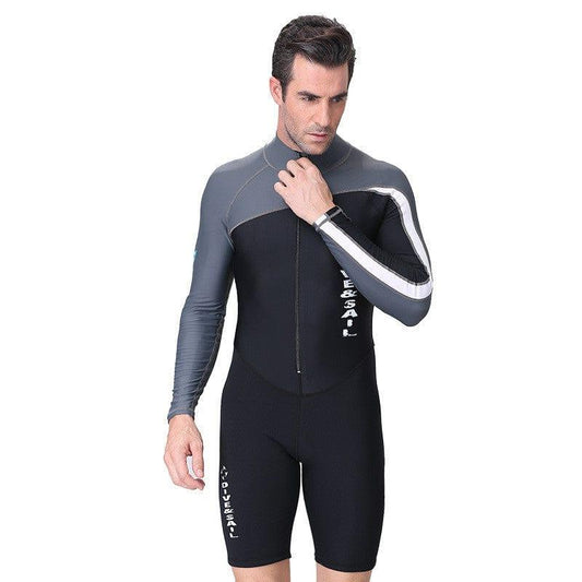 ezy2find wet suit Grey long sleeve / S Men's And Women's One-piece Sunscreen Wetsuit Lycra