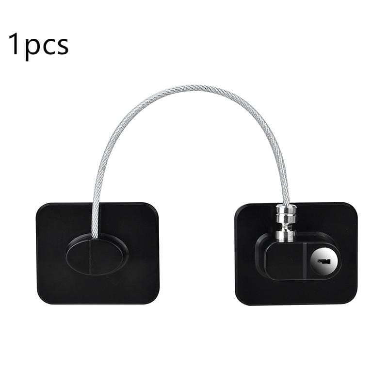 ezy2find window locks Black Square1pcs Window Security Chain Lock Window Cable Lock Restrictor Multifunctional Window Lock Door Security Guard for Baby Safety 1Pcs
