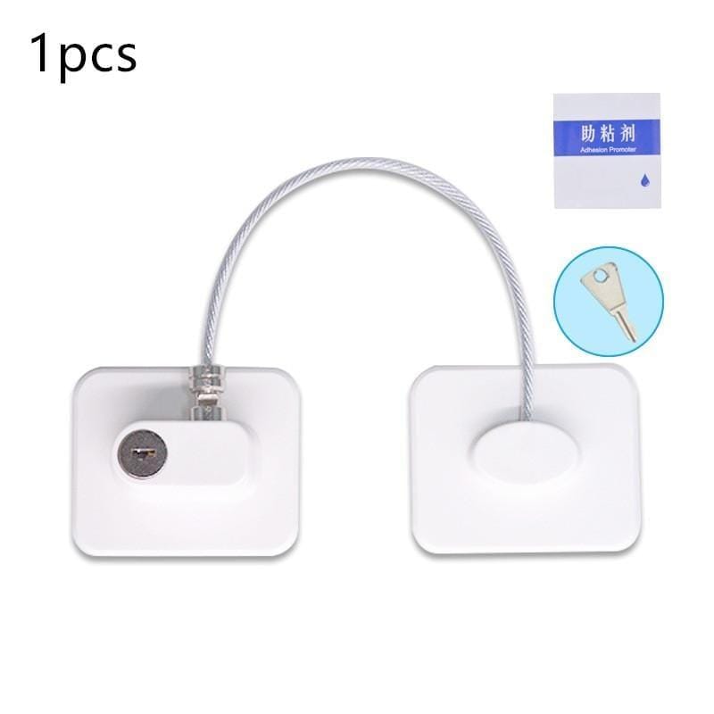 ezy2find window locks White Square1pcs Window Security Chain Lock Window Cable Lock Restrictor Multifunctional Window Lock Door Security Guard for Baby Safety 1Pcs