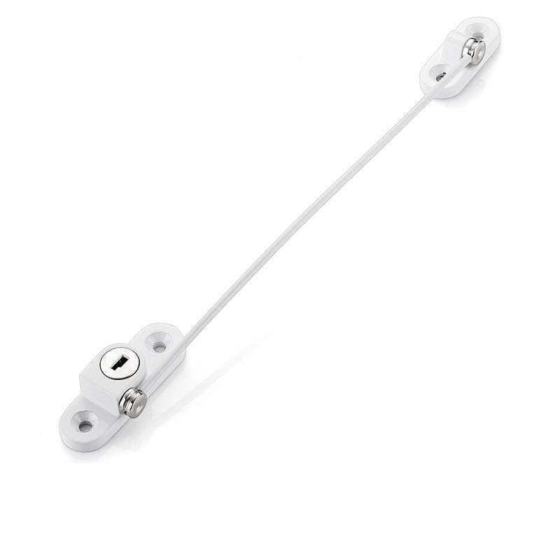 ezy2find window locks White Window Security Chain Lock Window Cable Lock Restrictor Multifunctional Window Lock Door Security Guard for Baby Safety 1Pcs