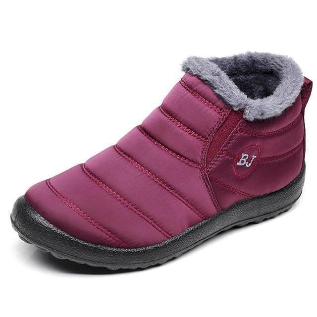 ezy2find Wine Red / 4.5 Men Boots Lightweight Winter Shoes For Men Snow Boots Waterproof Winter Footwear Plus Size 47 Slip On Unisex Ankle Winter Boots