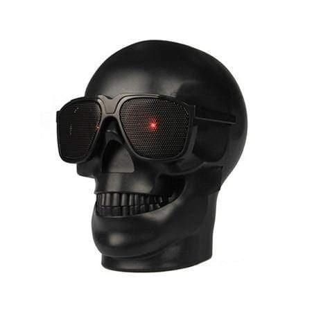 ezy2find Wireless Bluetooth Speaker Black Skull with Sunglass Shape Wireless Bluetooth Speaker