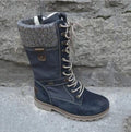 ezy2find women's boots Black / 35 Side zipper large size middle boots