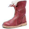 ezy2find women's boots Red / 43 Women Snow Boots Woman Winter Fur Plush Lace Up Boots