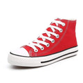 ezy2find Women's canvas shoes Red High canvas / 43 Flat-soled canvas shoes