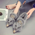 ezy2find Women's Fur shoes gray / 37 Fur shoes