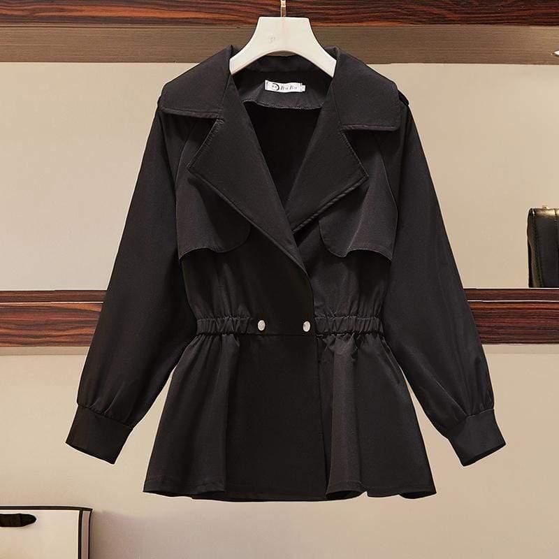 ezy2find Women's jacket Black / S New Style Small Lantern Sleeve Skirt Skirt Waist To Slim Korean Edition Jacket Jacket