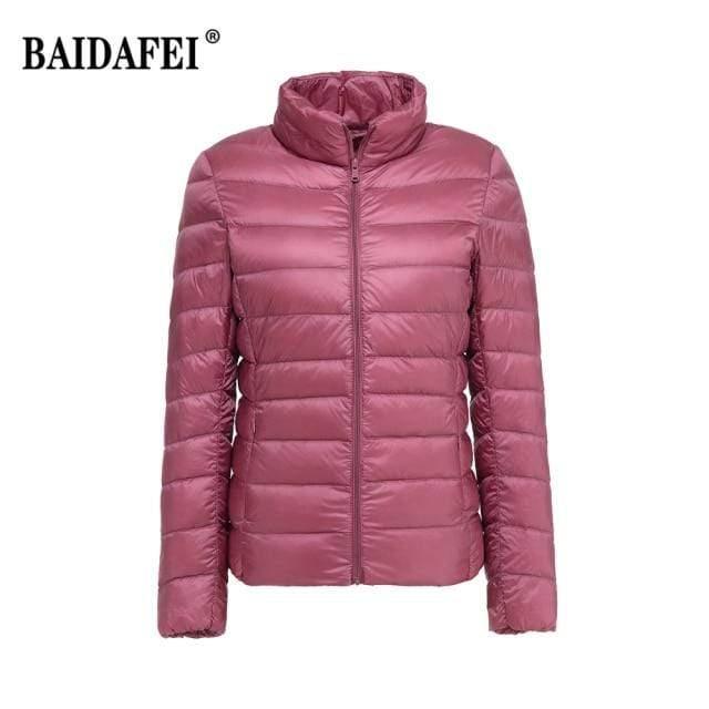 ezy2find Women's Jackets Leather pink / M Oversized 5XL 6XL 7XL Women's Packable Down Jacket Ultra Light Windproof Outerwear Spring Hiking Coat
