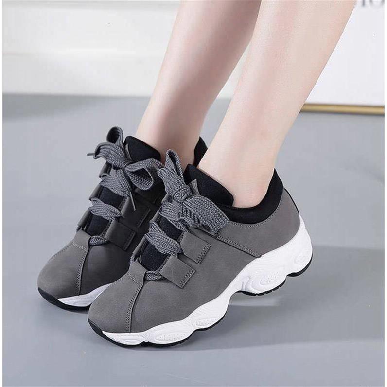 ezy2find women's joggers Gray / 35 Autumn new small white shoes female wild Korean shoes women shoes female students casual thick-soled running shoes female tide