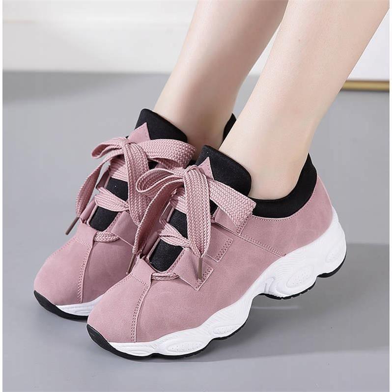 ezy2find women's joggers Pink / 39 Autumn new small white shoes female wild Korean shoes women shoes female students casual thick-soled running shoes female tide