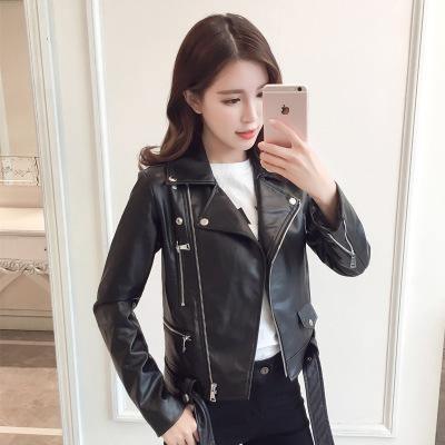 ezy2find women's leather jackets Black / S Motorcycle leather jacket
