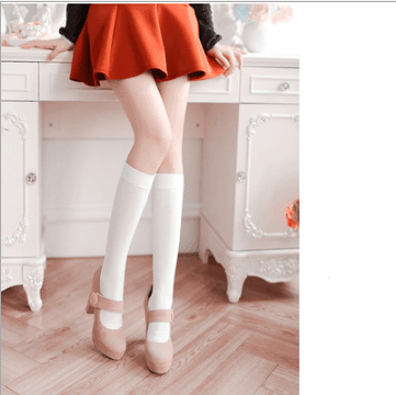 ezy2find women's long socks white / S Women Over Knee High Socks Temptation Stretch Long Socks
