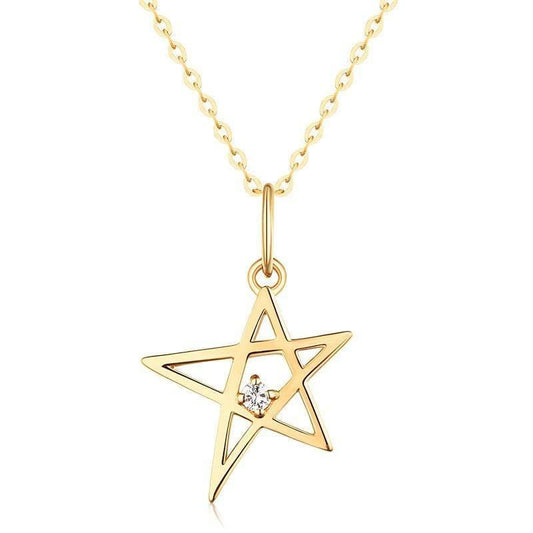 ezy2find Women's Necklace Gold Gold necklace female little star personality Pendant