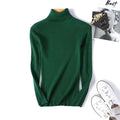 ezy2find women's pullover S / Russian Federation / green-31 2021 Autumn Women Long sleeve Knitted fold over Turtleneck Ribbed Pull Sweater Soft Warm Femme Jumper Pullover Clothes