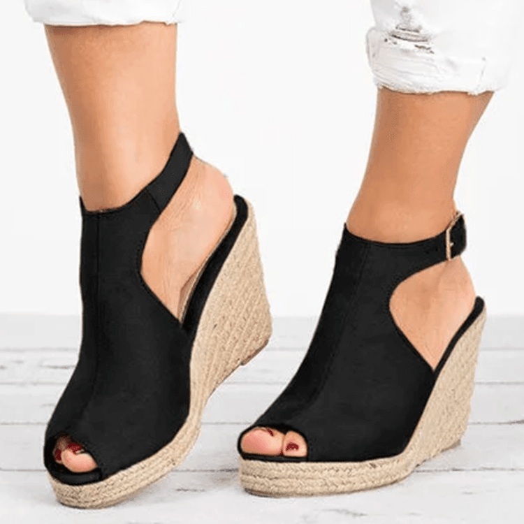 ezy2find women's sandals Black / 35 Fashion Women Platform Sandals Peep Toe Spartan Sandals Women Summer Wedges High Heel Shoes