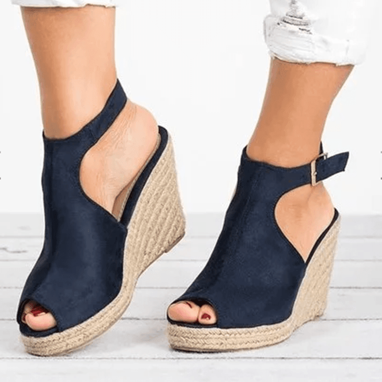 ezy2find women's sandals Blue / 37 Fashion Women Platform Sandals Peep Toe Spartan Sandals Women Summer Wedges High Heel Shoes