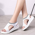 Women's thick-bottomed fishnet mesh sandals - ezy2find