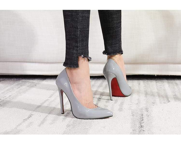 ezy2find Women's Shoes Gray / 35 Stiletto Spring And Autumn Pumps Women's 12 Cm Sexy Single Shoes