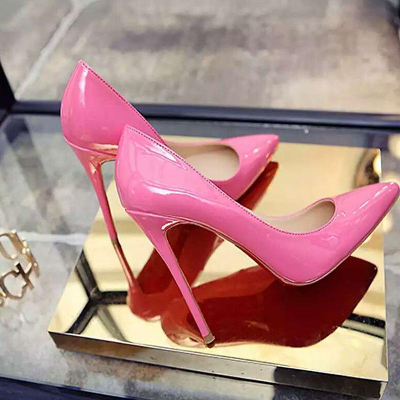 ezy2find Women's Shoes Pink / 35 Stiletto Spring And Autumn Pumps Women's 12 Cm Sexy Single Shoes