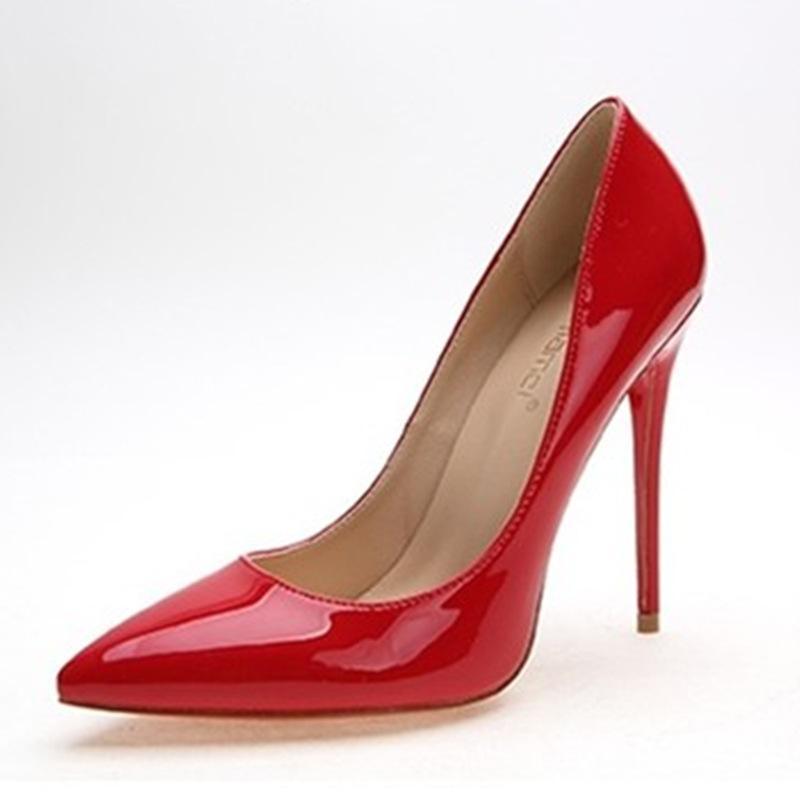 ezy2find Women's Shoes Red / 35 Stiletto Spring And Autumn Pumps Women's 12 Cm Sexy Single Shoes
