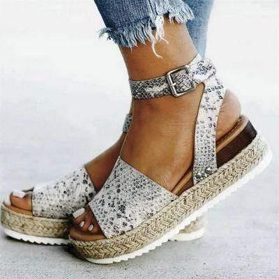 ezy2find Women's Shoes Snake / 39 Wedge fish mouth shoes