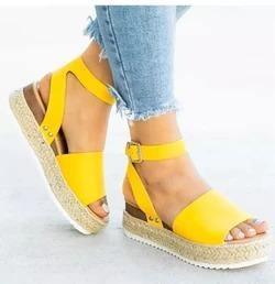 ezy2find Women's Shoes Yellow / 42 Wedge fish mouth shoes