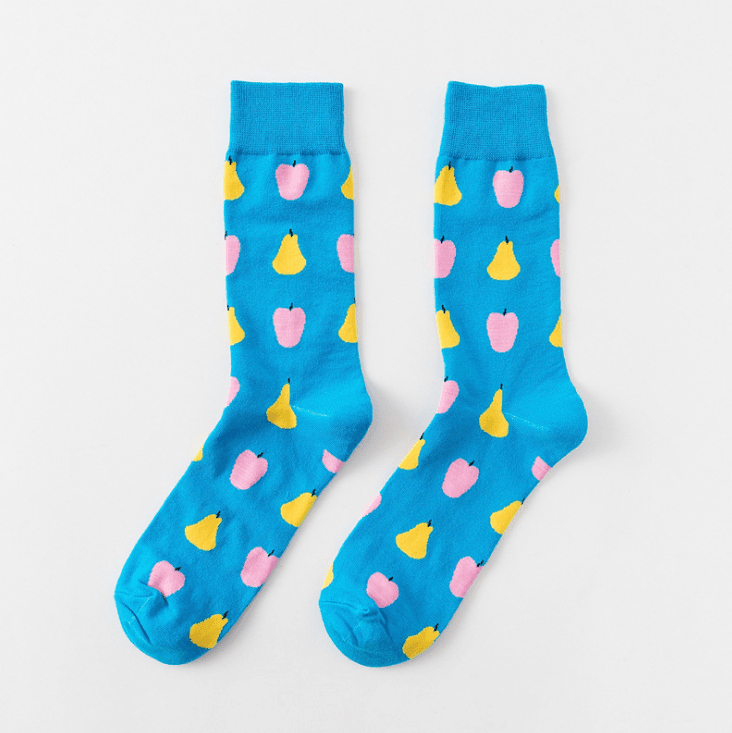 ezy2find women's socks 4 Happy tube socks fruit banana men's and women's socks