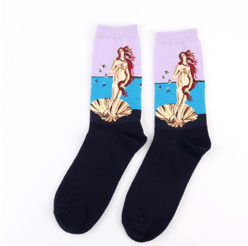 ezy2find women's socks 6 art pattern socks