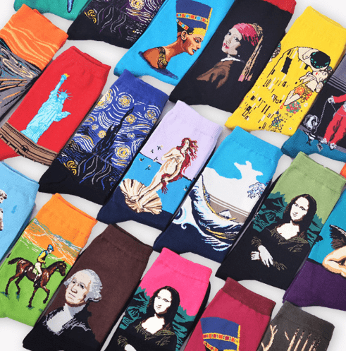 ezy2find women's socks art pattern socks