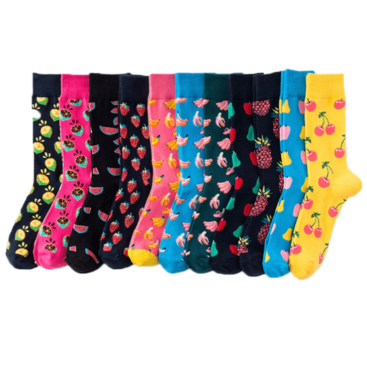 ezy2find women's socks Happy tube socks fruit banana men's and women's socks