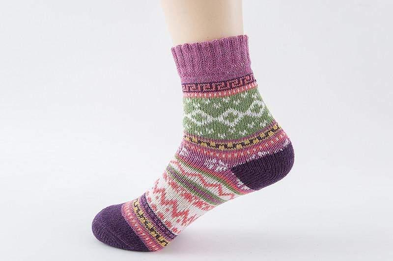 ezy2find women's socks Purple Warm women's rabbit wool socks, wool socks