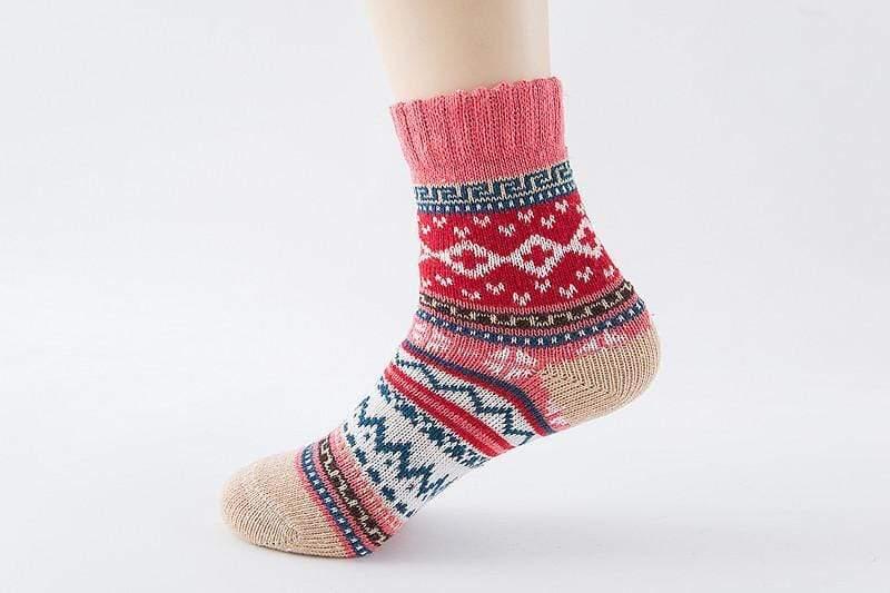 ezy2find women's socks Red Warm women's rabbit wool socks, wool socks
