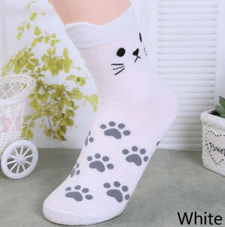 ezy2find women's socks White / 1pair Cheeky Cat Socks