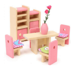 ezy2find wooden toys 2Living room High-end DIY creative puzzle mini simulation small furniture play house children's wooden toys